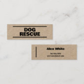 犬レスキュー筏 スキニー名刺 (正面/裏面)