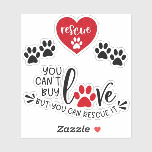 犬レスキューPack 1個4個 シール (シート)