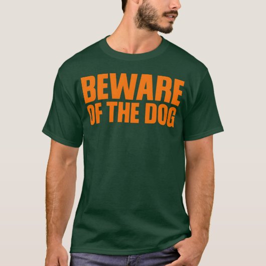 犬レトロに注意 Tシャツ (正面)