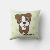 犬ロケットCartoons™ - Bentley クッション (裏面)