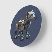 犬ロボット ラウンド壁時計 (傾斜)
