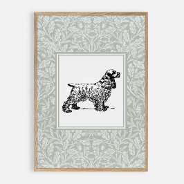 犬ヴィンテージスタイル子供部屋 ポスター