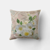 犬ヴィンテージ枕バラ クッション (裏面)