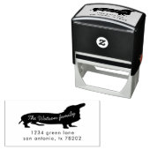 犬一家 |差出人住所スタンプ セルフインキングスタンプ (インサイチュ)