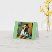 犬不機嫌科学者 カード (黄色い花)