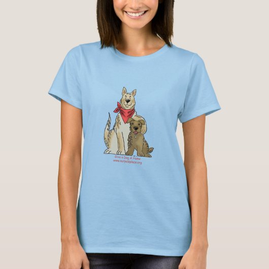 犬与えと家のTシャツ Tシャツ (正面)