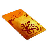 犬中国の年2018赤いペーパーカット金ゴールド4x6磁石 マグネット (右側)