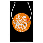 犬中国の新年2018色を選択S抱き枕 スモールペーパーバッグ (裏面)