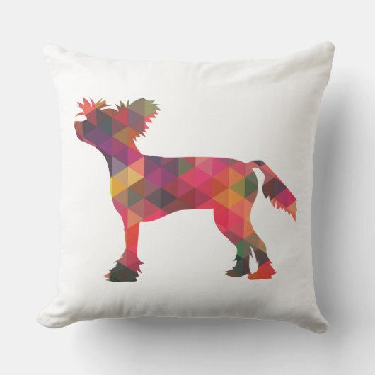 犬中国の紋幾何学模様のシルエット クッション (正面)