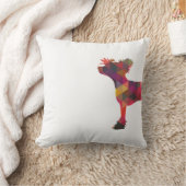 犬中国の紋幾何学模様のシルエット クッション (ブランケット)