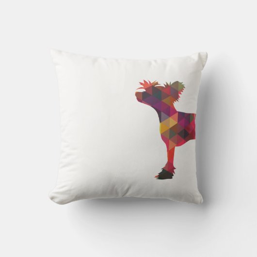 犬中国の紋幾何学模様のシルエット クッション (正面)