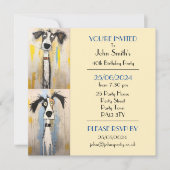 犬予測できな誕生会 招待状 (正面)