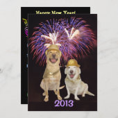 犬人の新年の招待状 招待状 (正面/裏面)