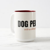 犬人間 コーヒー中毒 二色マグカップ ツートーンマグカップ (正面左)