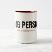 犬人間 コーヒー中毒 二色マグカップ ツートーンマグカップ (中央)