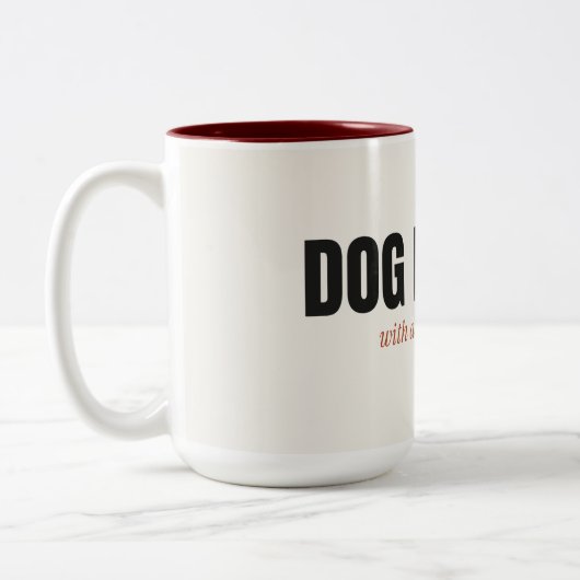犬人間 コーヒー中毒 二色マグカップ ツートーンマグカップ (左)