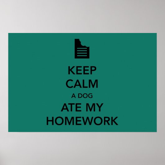 犬保の宿題を食べ静める ポスター (正面)