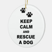 犬保を助け出す セラミックオーナメント (左)