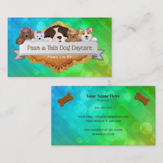 犬保育園名刺 名刺 (正面/裏面)