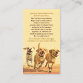 犬保育園歩くペット着座名刺 名刺 (裏面)