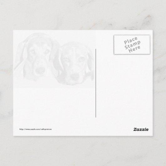 犬保護に ポストカード (裏面)