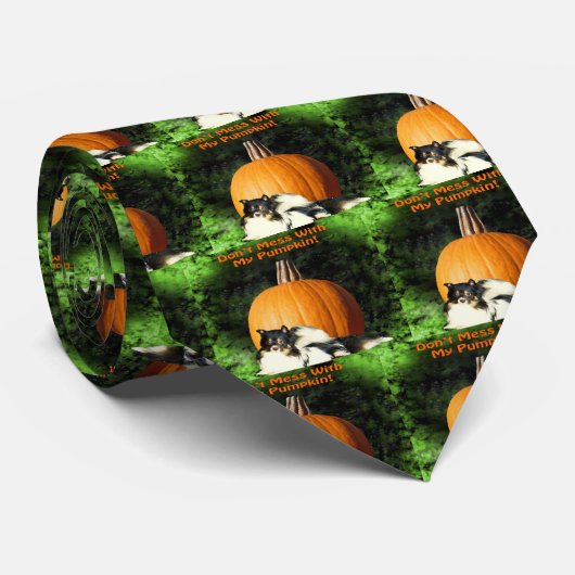 犬保護の大型かぼちゃ ネクタイ (ロール)