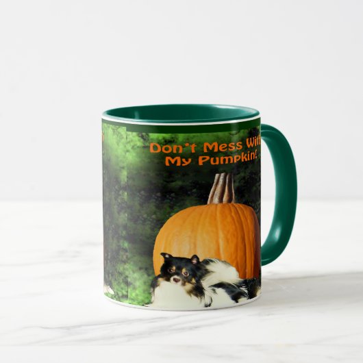 犬保護の大型かぼちゃ マグカップ (正面右)