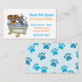 犬入浴槽ペットグルーミングサービス 名刺 (正面/裏面)