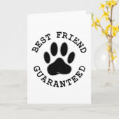 犬動揺してのポー最高の友の保証 カード (黄色い花)