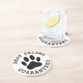 犬動揺してのポー最高の友の保証 コースター (側面)