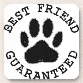 犬動揺してのポー最高の友の保証 コースター (正面)