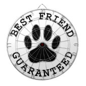 犬動揺してのポー最高の友の保証 ダーツボード (正面)
