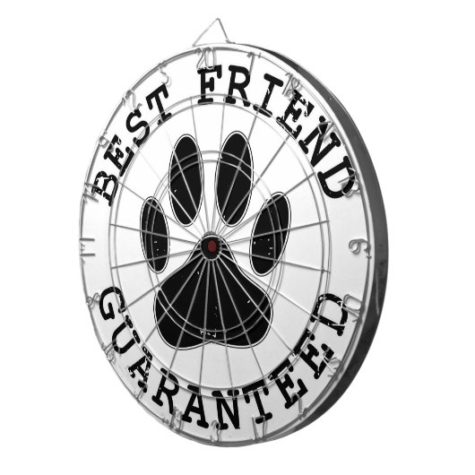 犬動揺してのポー最高の友の保証 ダーツボード (正面右)