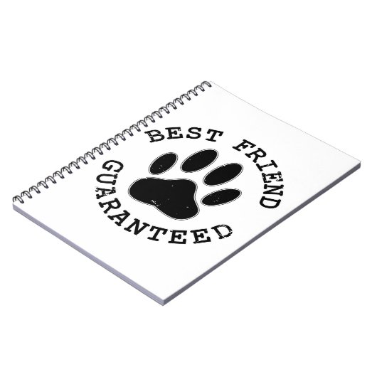 犬動揺してのポー最高の友の保証 ノートブック (左側)