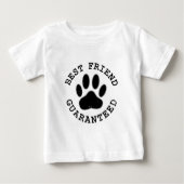 犬動揺してのポー最高の友の保証 ベビーTシャツ (正面)