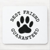 犬動揺してのポー最高の友の保証 マウスパッド (正面)