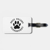 犬動揺してのポー最高の友の保証 ラゲッジタグ (裏面横)