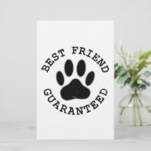 犬動揺してのポー最高の友の保証 便箋 (スタンド正面)