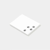 犬動揺しての足のトラックのノート ポストイット (アングル)