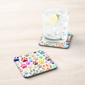 犬動揺してカラフルの手のプリント コースター (右側)