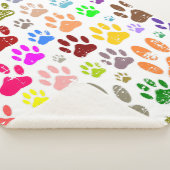 犬動揺してカラフルの手のプリント シェルパブランケット (3/4)