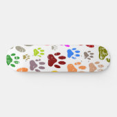 犬動揺してカラフルの手のプリント スケートボード (横)