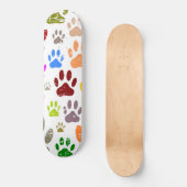 犬動揺してカラフルの手のプリント スケートボード (正面)
