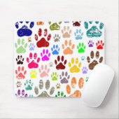 犬動揺してカラフルの手のプリント マウスパッド (マウス)