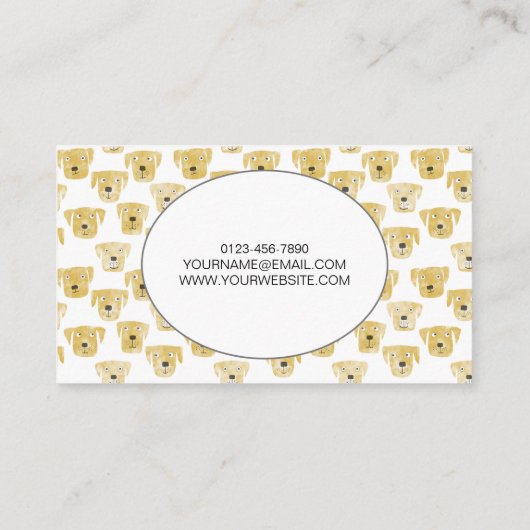 犬又はペット着座水彩名刺 名刺 (裏面)