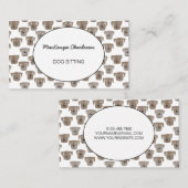 犬又はペット着座水彩名刺 名刺 (正面/裏面)