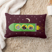 犬及び猫のロケットの船 ランバークッション (ブランケット)