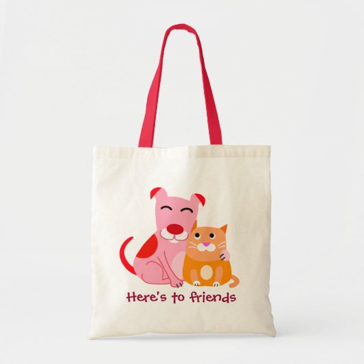 犬及び猫の友人 トートバッグ (正面)