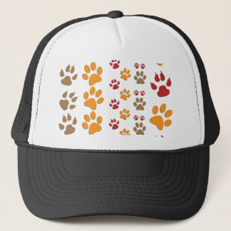 犬及び猫の足のプリントは~の編集可能背景を設計します キャップ