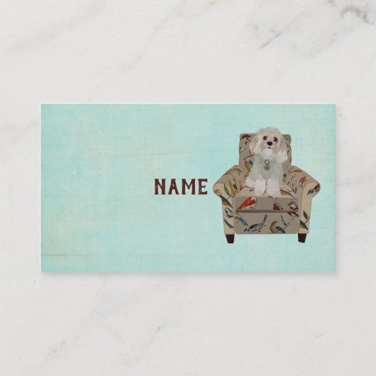 犬及び鳥の椅子の名刺 名刺 (裏面)